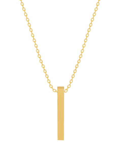 Statement Initial Rectangle Pendant Necklace | Caitlyn Minimalist