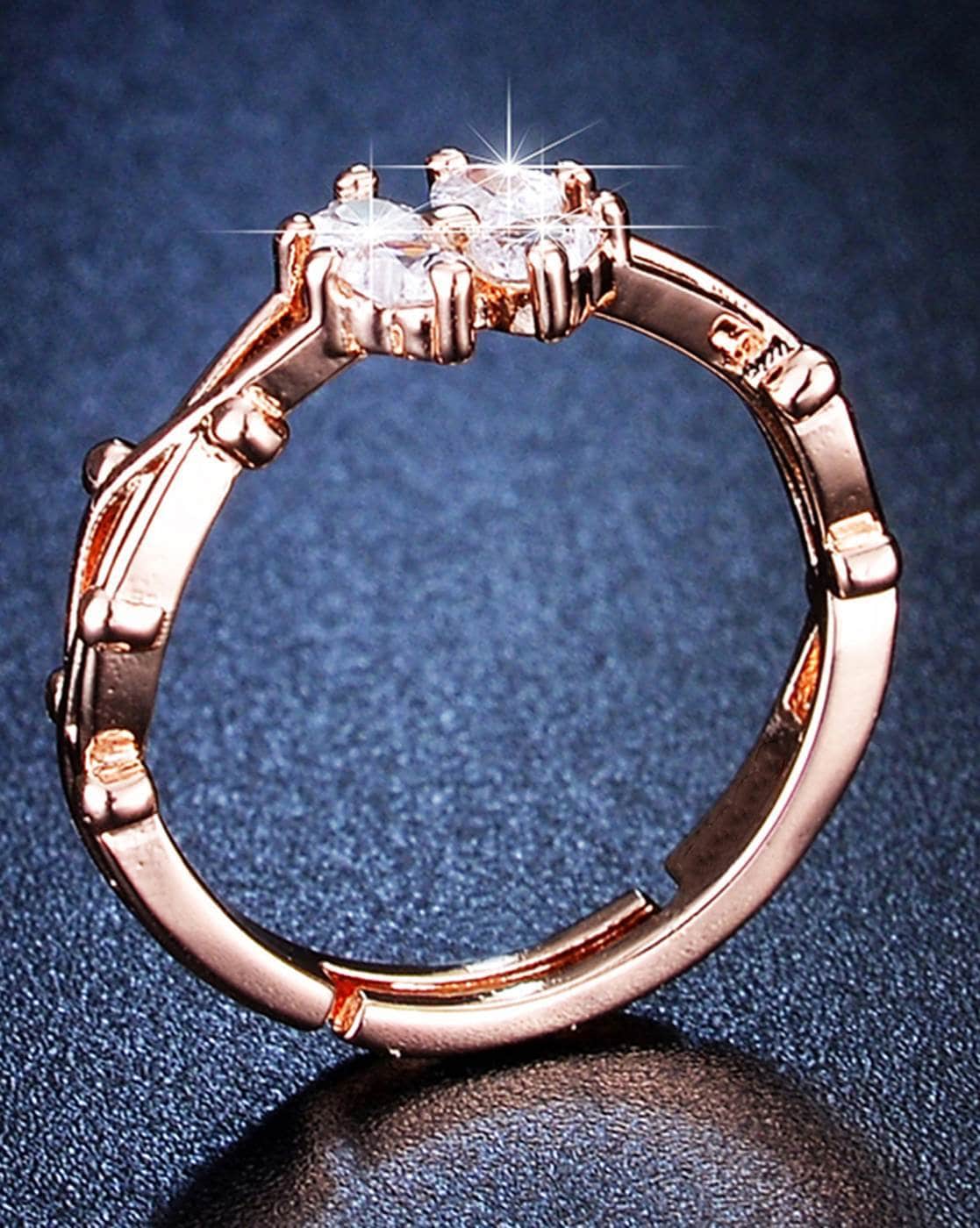 Luxury S925 Silver Wedding Jewelry Rose Gold Clear CZ Women Rings - China  Rings and CZ Rings price | Made-in-China.com