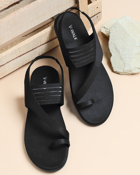 Buy BLACK Flat Sandals for Women by V WALK Online Ajio