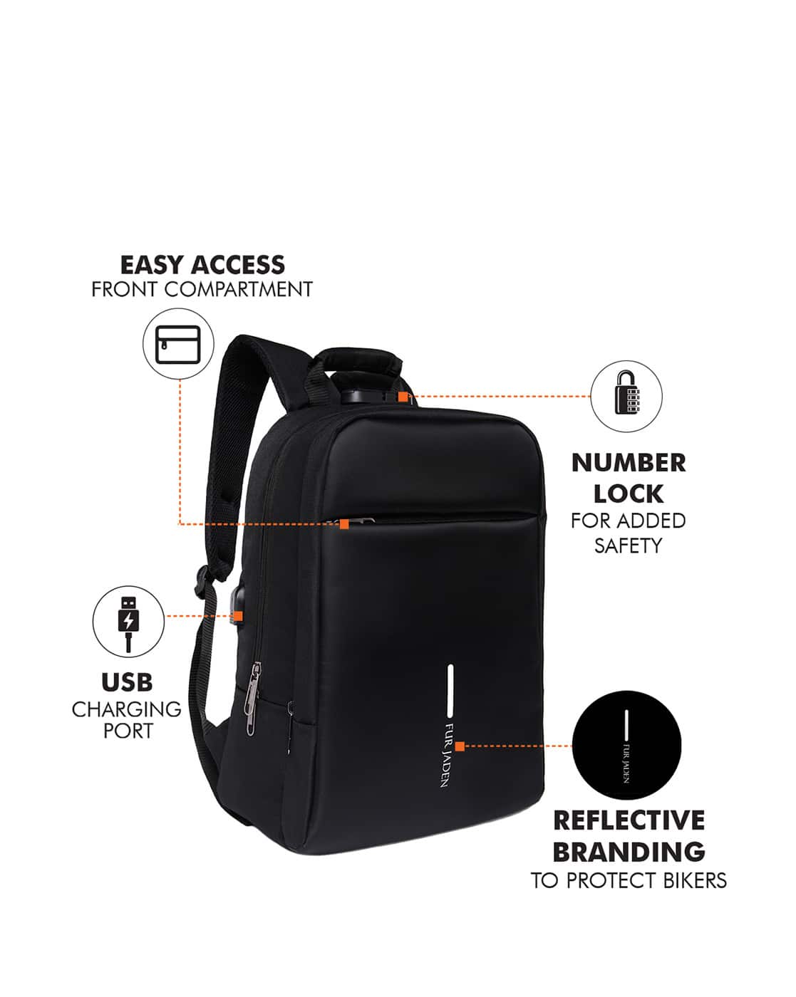 Buy Black Backpacks for Men by FUR JADEN Online