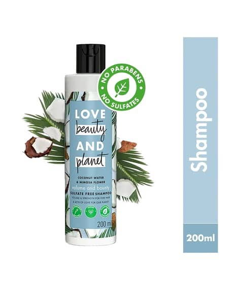 LOVE beauty AND planet Coconut Water And Mimosa Flower Shampoo for Volume And Bounce No Sulphates