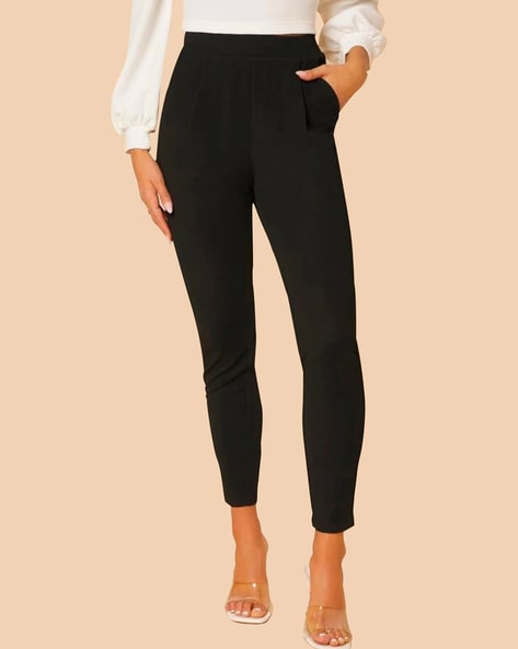 30% OFF on Next Black Formal Skinny Fit Trousers on Myntra | PaisaWapas.com