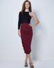 Wine Jacket And Skirt Set
