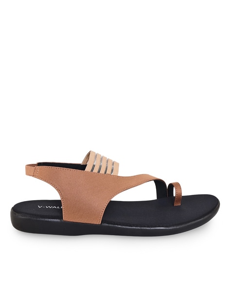 Buy Peach Flat Sandals for Women by V WALK Online Ajio