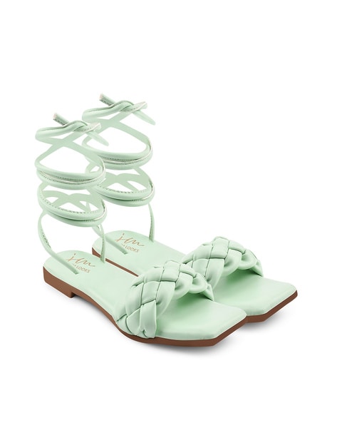 Green clearance gladiator sandals