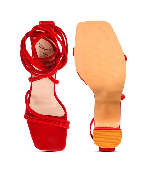 Buy Red Heeled Sandals for Women by JM LOOKS Online Ajio