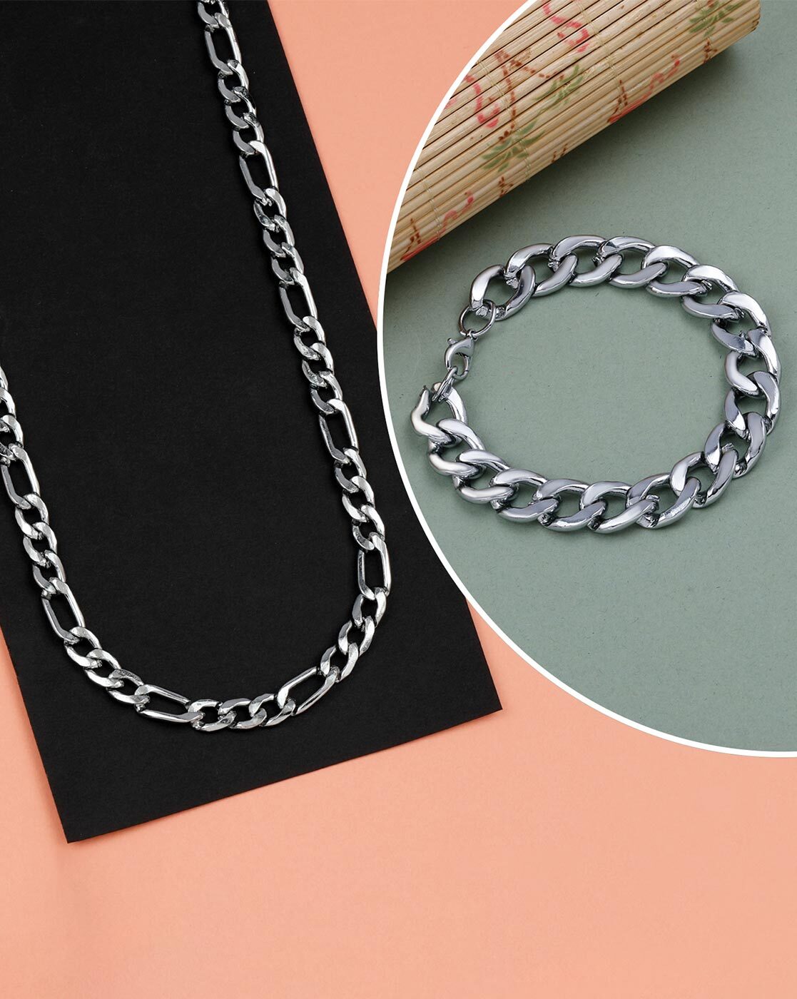 vien SILVER SACHIN DESIGN CHAINS  BRACELET LONG LASTING POLISH STYLISH  DESIGN Sterling Silver Plated Stainless Steel Necklace Price in India  Buy  vien SILVER SACHIN DESIGN CHAINS  BRACELET LONG LASTING