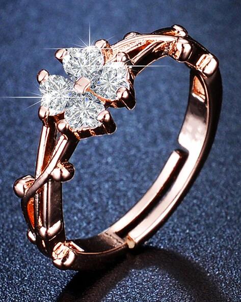 Twig Moissanite Engagement Ring Set Rose Gold Natural Inspired Branch –  PENFINE