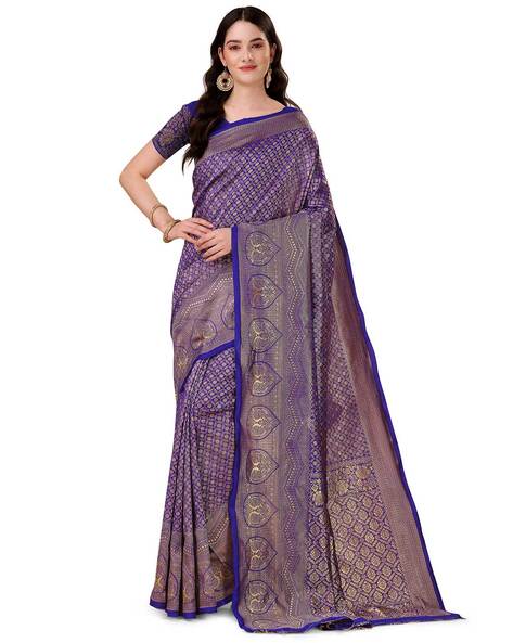 Buy Blue Sarees for Women by Limdo Online