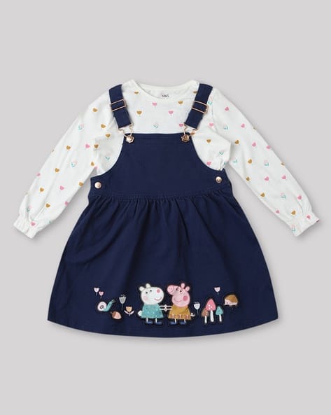 2-Piece Peppa Pig Pinafore Dress T-Shirt Set