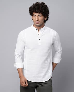Mandarin Collar Short Kurta-image-10