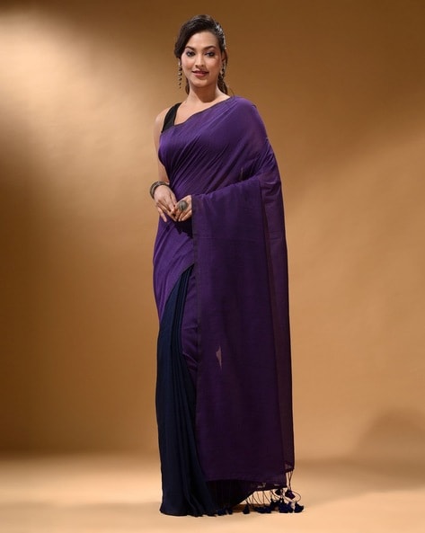 Green with violet Half Saree | Photo Gallery - www.Wedandbeyond.com