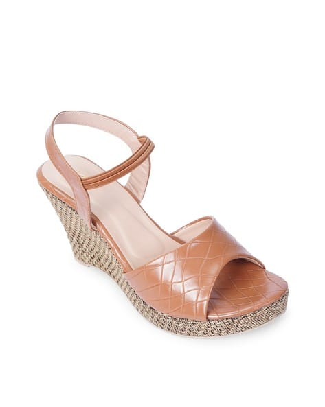 Buy Tan Heeled Sandals for Women by JM LOOKS Online