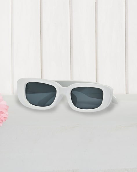 Amazon.com: V.W.E. White Vintage Sunglasses UV400 Bold Retro Oval Mod Thick Frame  Sunglasses Clout Goggles Pink Blue Yellow Lens (Blue Lens) : Clothing,  Shoes & Jewelry