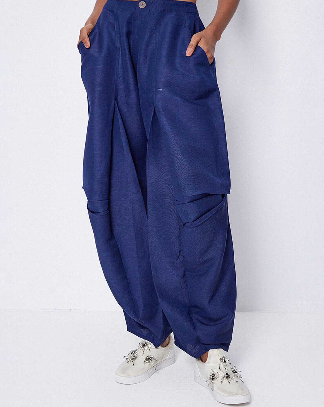African Print Mourouba (Navy-blue) Pants-Baggy – Kadjoe Design