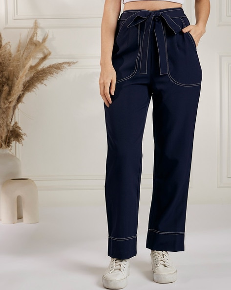 Marie Claire Ankle-Length Flat-Front Trousers