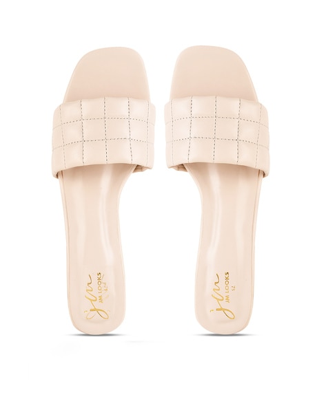 Buy Cream Heeled Sandals for Women by JM LOOKS Online Ajio