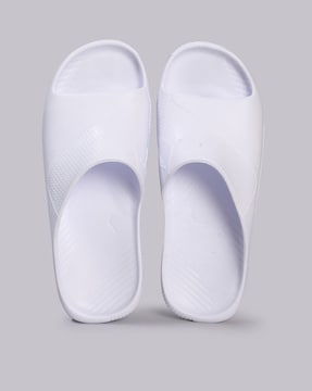 Nike white best sale sliders mens