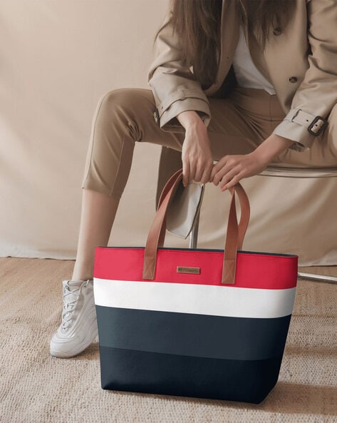 Striped hotsell tote handbags