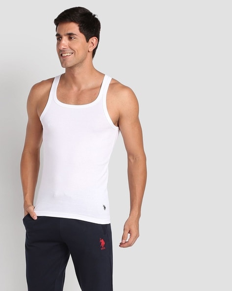 U S Polo Assn Square-Neck Cotton Vest