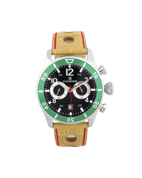Chronograph Watch with Leather Strap