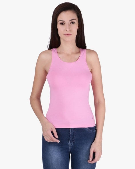 Buy Jockey 1805 Womens Micro Modal Elastane Camisole With Adjustable  Straps- Pink online