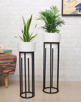 homesake Set of 2 Cylinder Base Floor Planters-picture-16
