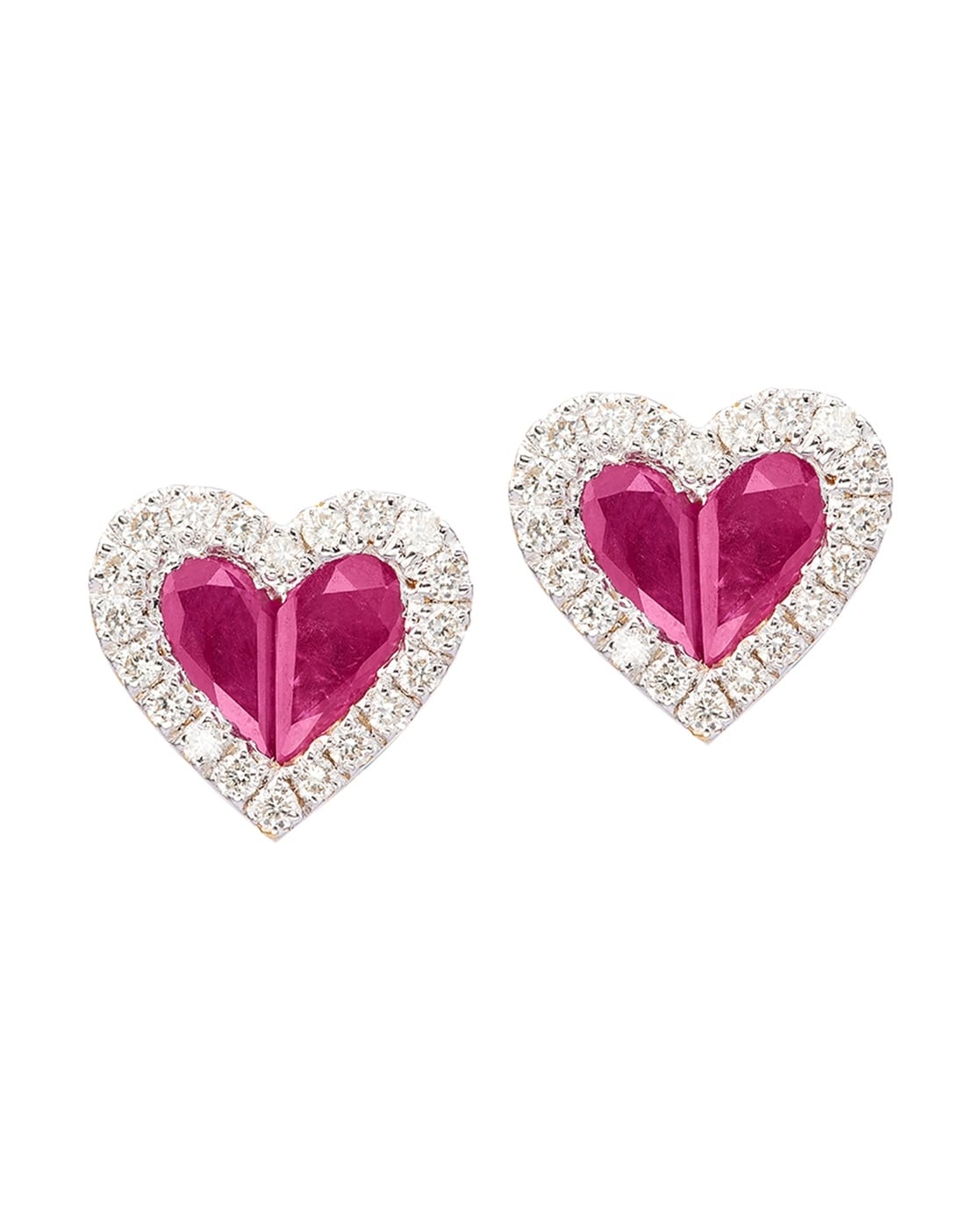 Flipkart.com - Buy BRILLIANCE JEWELS ROUND CUT WHITE DIAMOND HEART TYLE STUD  EARRING FOR WOMEN'S & GIRLS Zircon Sterling Silver Stud Earring Online at  Best Prices in India