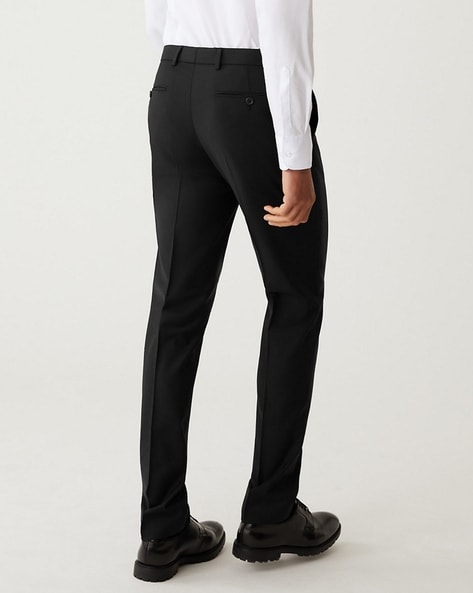 Men's Slim Black Suit Pants | boohoo
