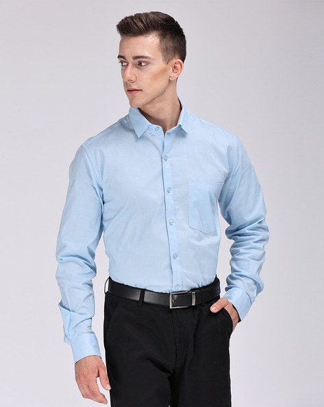 Copperline Men Slim Fit Spread-Collar Shirt