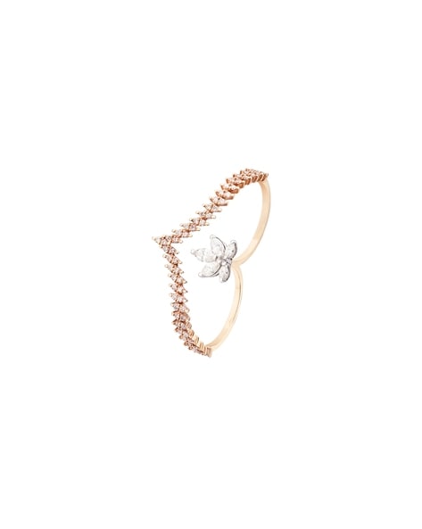 Double finger clearance diamond ring