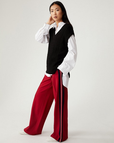 TWINSET Contrasting Side Stripe Trousers - Farfetch
