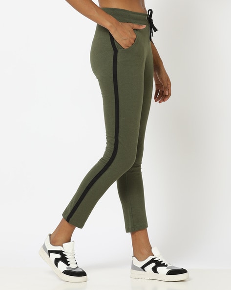 Women Track Pants with Contrast Side Taping