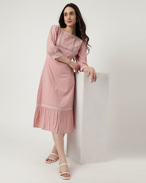 Pink dress marks and spencer best sale