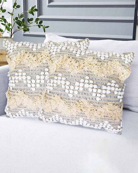 Buy Off White Cushions Pillows for Home Kitchen by Textile And Beyond Online Ajio