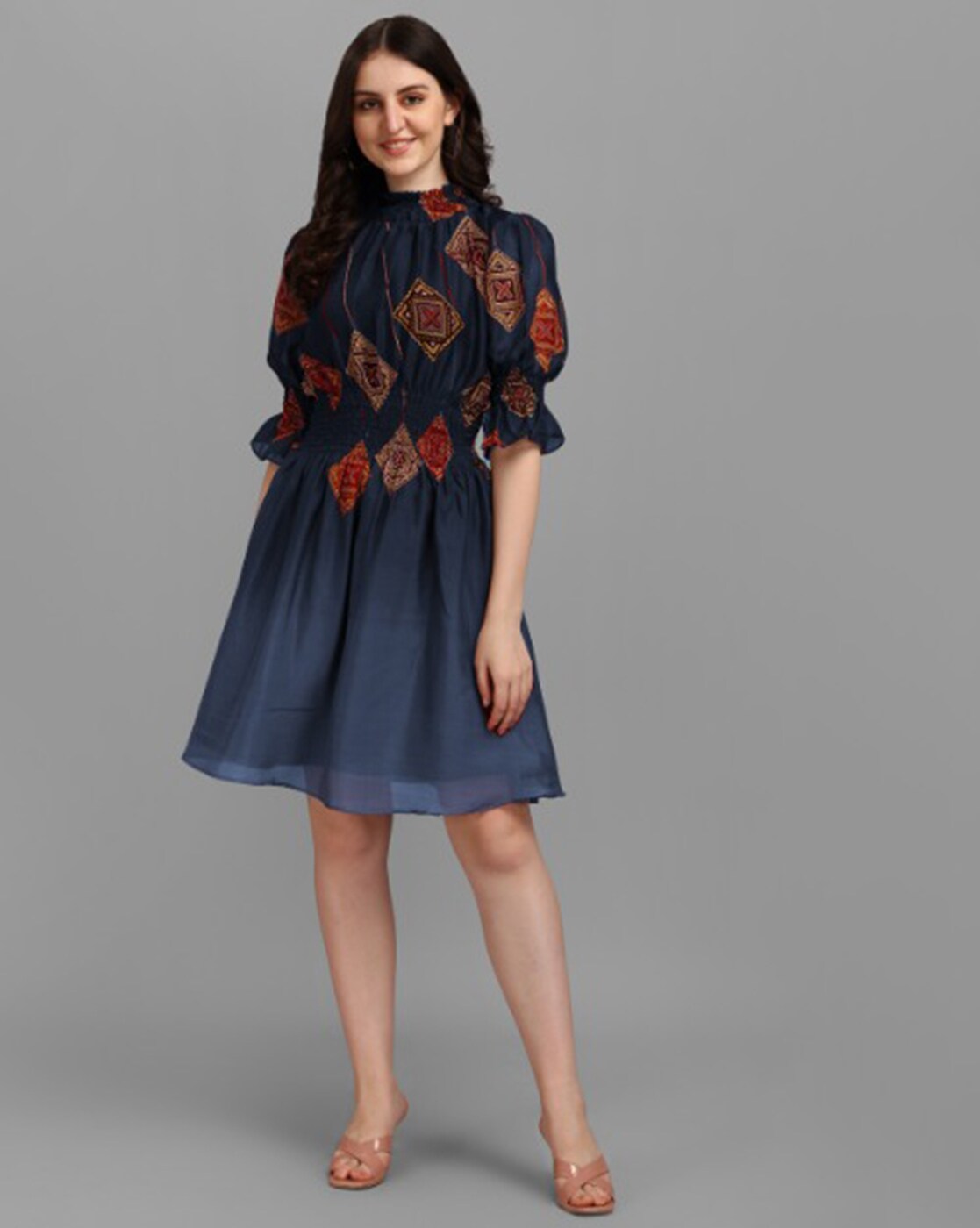 Buy Blue Dresses for Women by Hetvi Creation Online