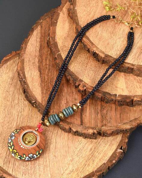 Wooden Necklace Wood Resin Handmade Feather Charm Pendant Gift Jewelry –  Feltify