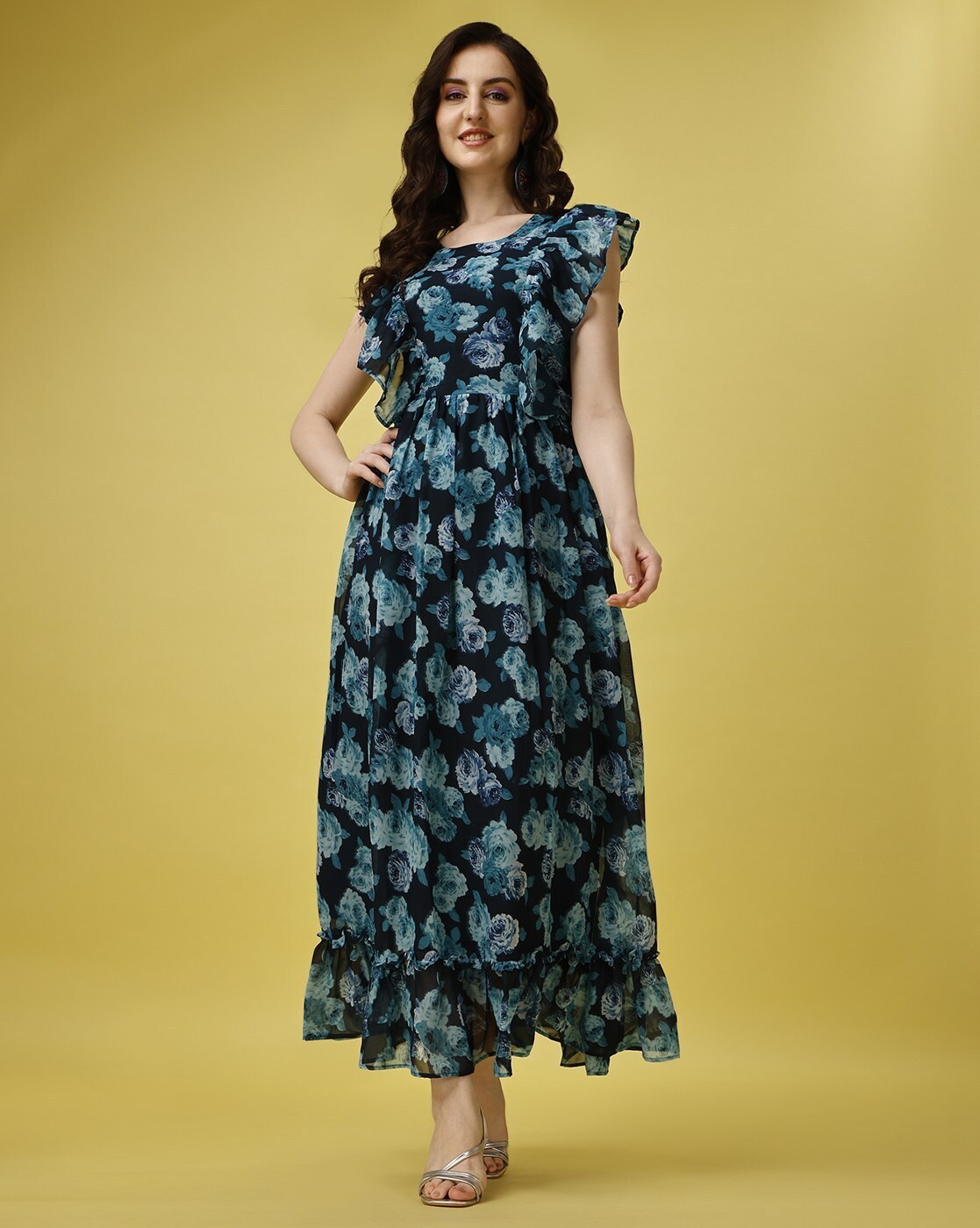 Buy Blue Dresses for Women by Hetvi Creation Online