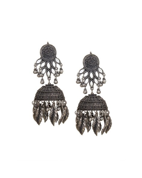 D9 Creation Oxidized Metal Oxidized Heavy Ghungroo Design Earrings,  Packaging Type: Box at Rs 85/pair in Jaipur