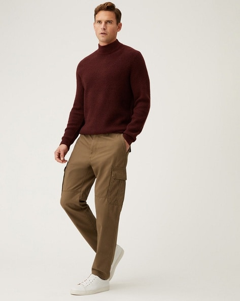 Straight Fit Organic Cotton Cargo Trousers