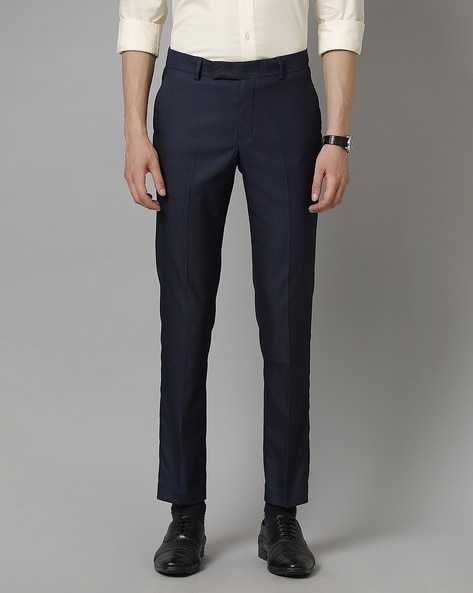 Dark blue men's suit trousers – Slim fit – Varteks d.d.