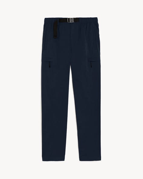 UNIQLO MENS STRETCH FINE WOOL SLIM FIT FLAT FRONT SMART TROUSERS - NAVY |  eBay