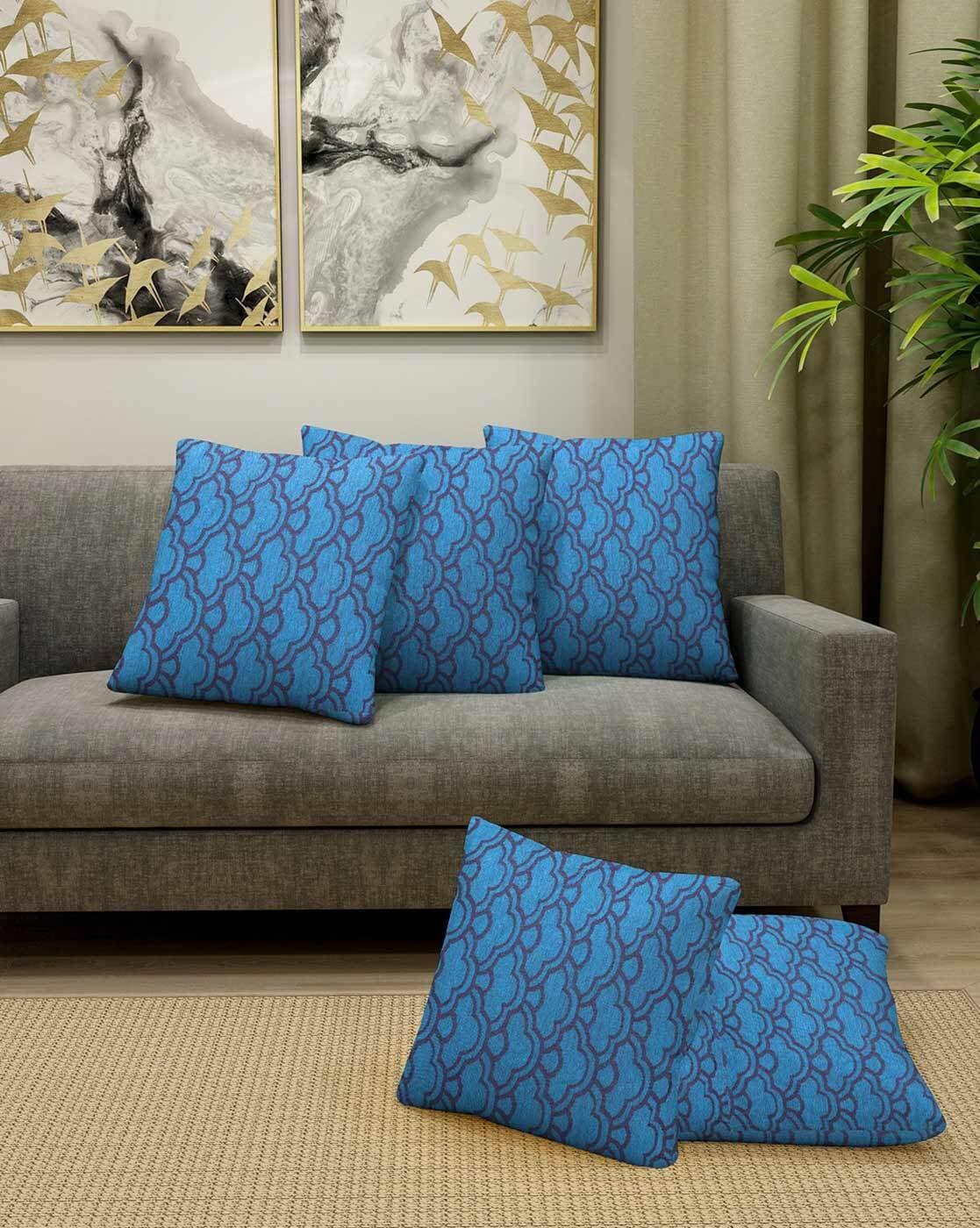 Cushion cover for outlet blue sofa