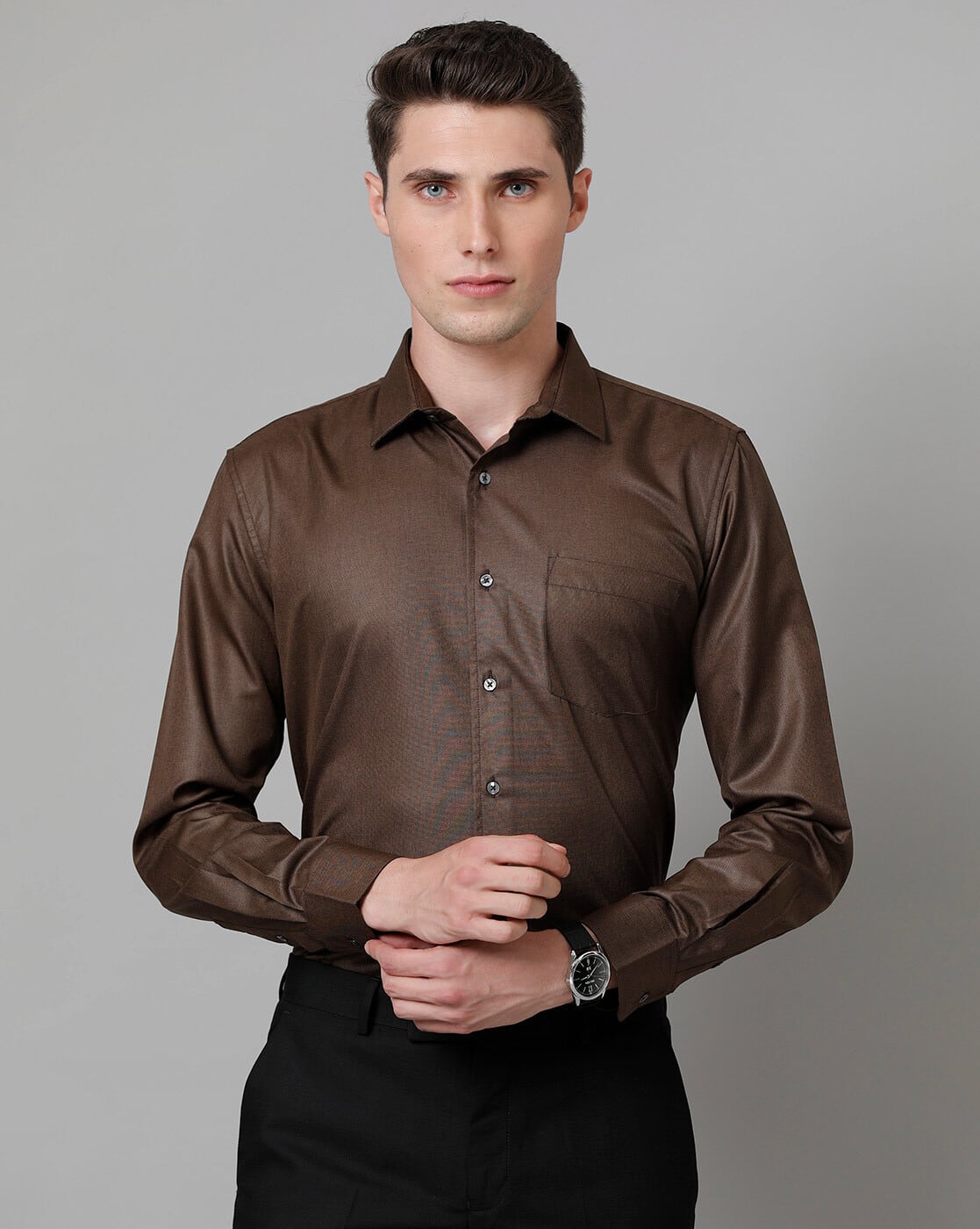 Buy Brown Shirts for Men by INDEPENDENCE Online | Ajio.com
