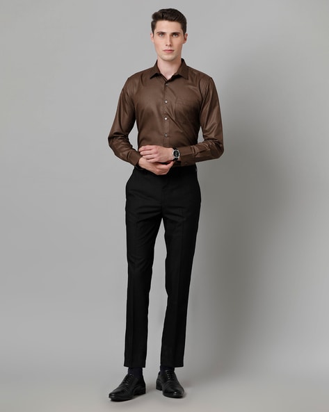 Brown Geometric Patterned Dress Shirt – The Helm Clothing