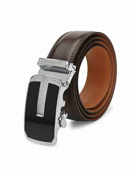 Belt with Plaque Buckle Closure