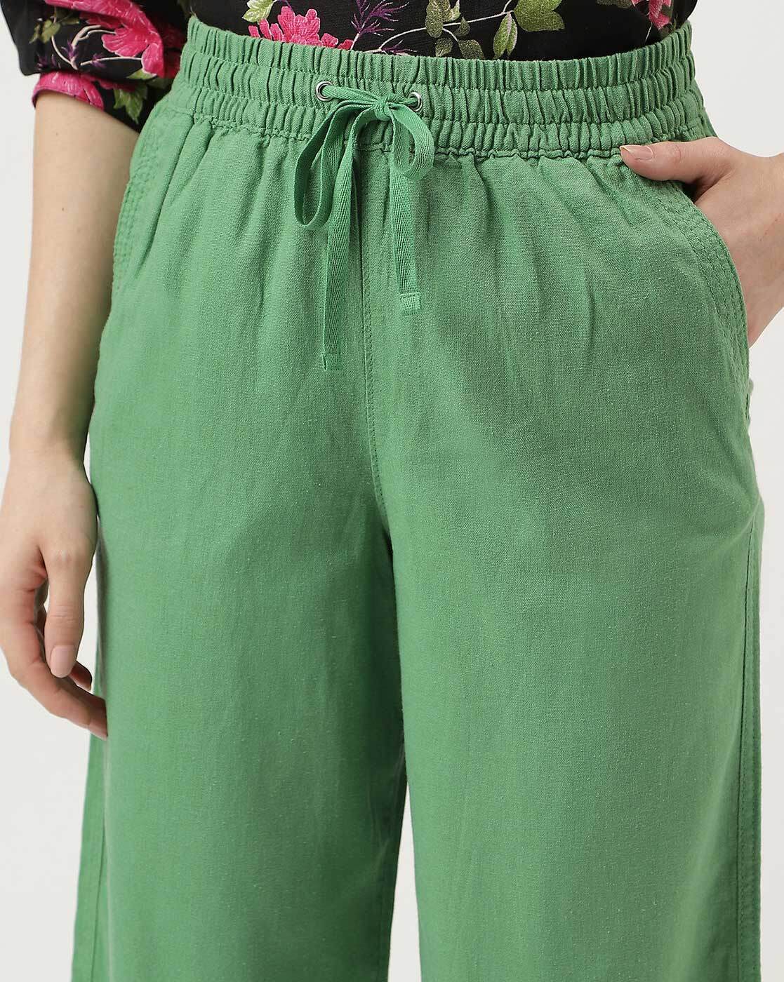 Elastic waist crop trousers - Woman | Mango Mali