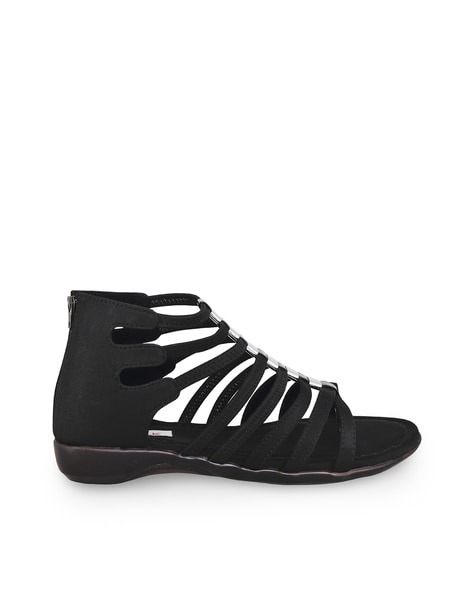 Buy Black Sandals for Girls by Shoetopia Online | Ajio.com