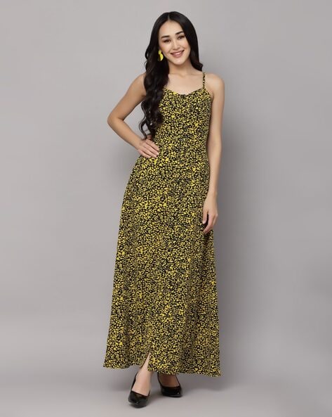 Buy Yellow Dresses for Women by INDIBELLE Online | Ajio.com
