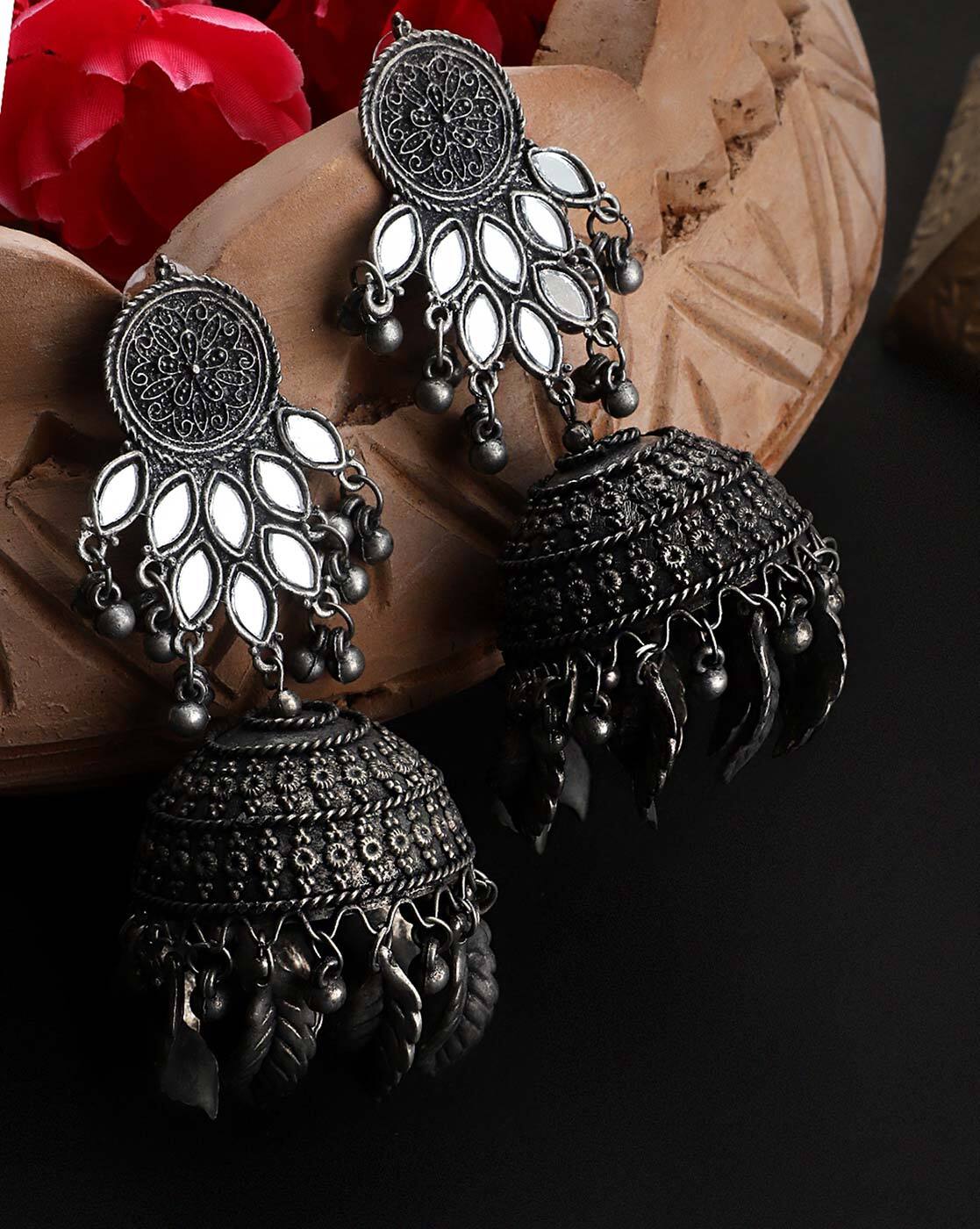 High Quality Oxidized Big Jhumka Earring | DVASU | Jhumka earrings, Jhumka,  Women's earrings